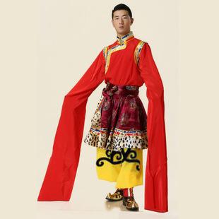2017特惠藏装 民族舞蹈表演服 水袖舞蹈服 藏族服饰演出服
